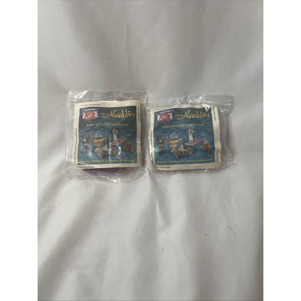 1992 Disney's Aladdin Burger King Kids Club Toys Vintage Retro SEALED‎